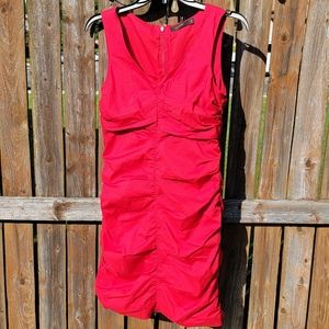The Limited Ruched Red Dress